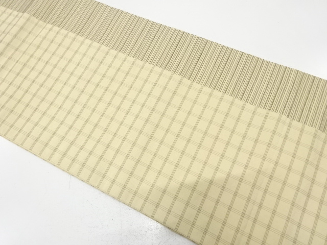 JAPANESE FUKURO OBI / WOVEN GRID